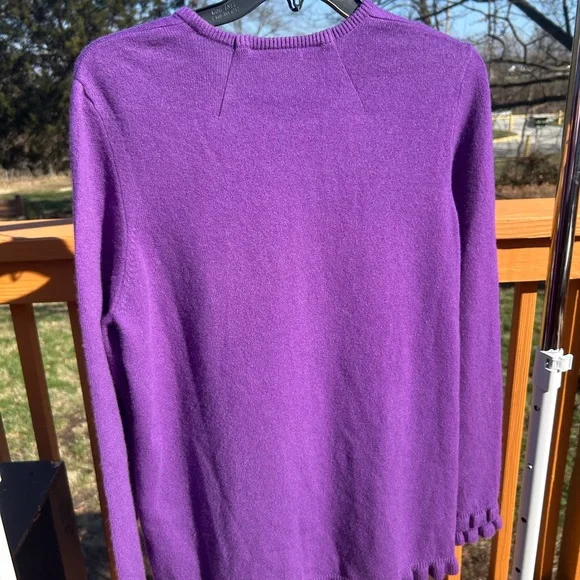 J. McLaughlin Purple Crewneck Sweater - Picture 5 of 6